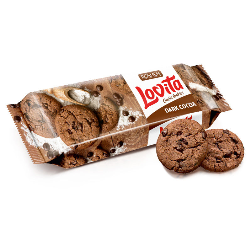 Roshen LOVITA Dark Choco Classic Cookies