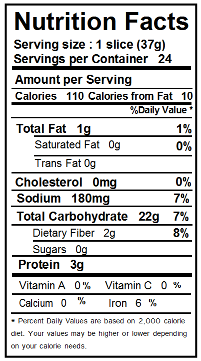 Rye Seeded Pullman - 1/2