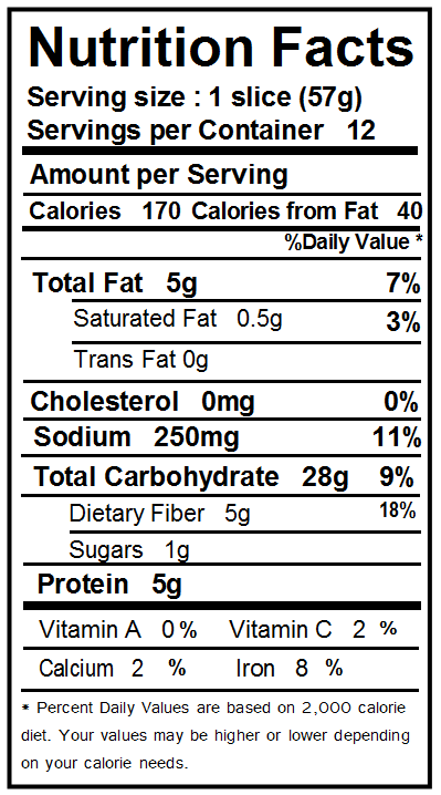 Whole Rye with Sunflower - 1/4