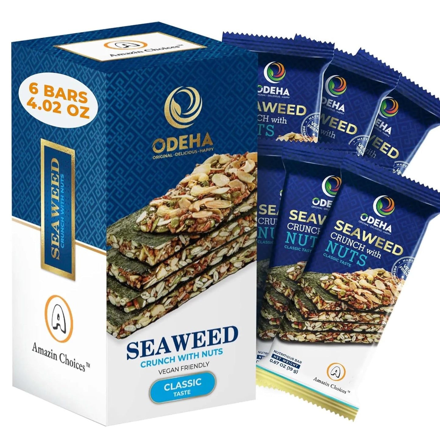 Amazin Choices Seaweed Crunch with Nuts Classic Taste, 6 ct.