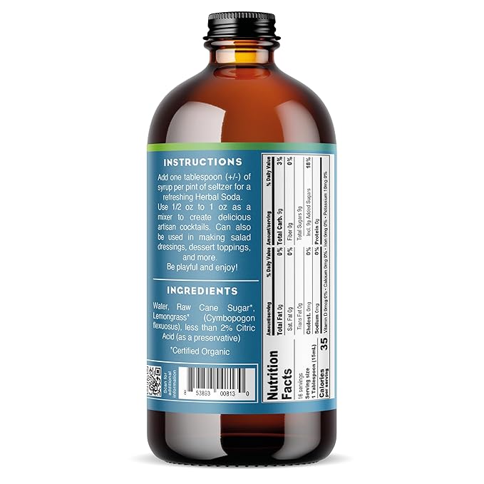 Lemongrass Simple Syrup - Organic